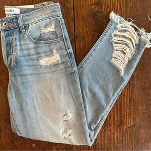 Pistola Light Blue Distressed Boyfriend Jeans